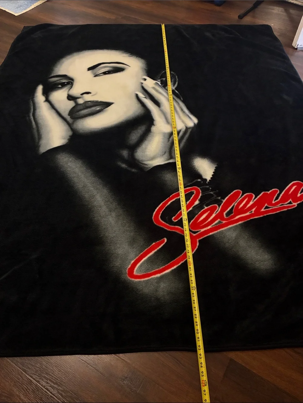 SELENA Plush Black Portrait Blanket COVER 92” x 78” SIEMPRE SELENA QUEEN